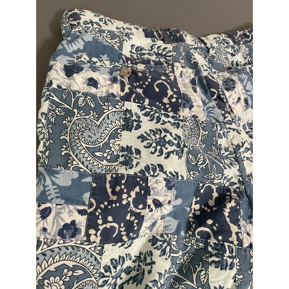 J.Crew Men’s 33x32 Blue White Patchwork Paisley Pants Excellent Cond - Picture 13 of 14